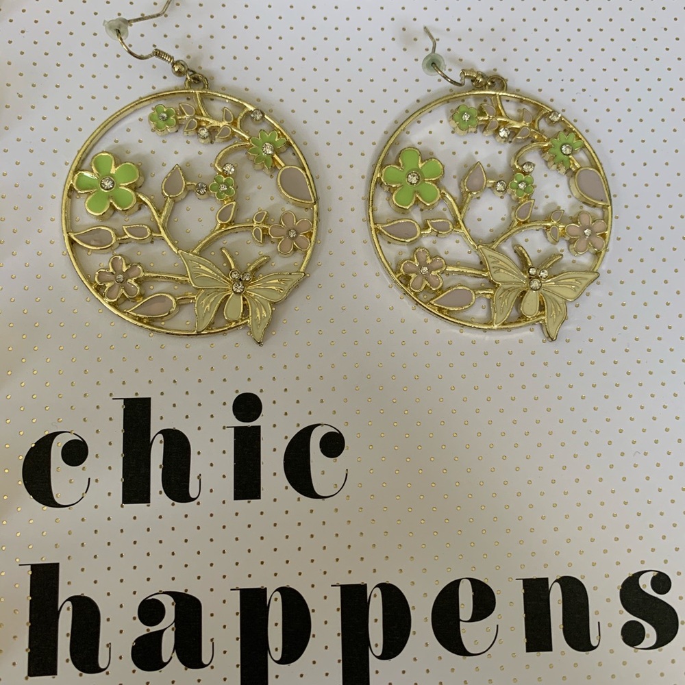 Gem hoop earrings